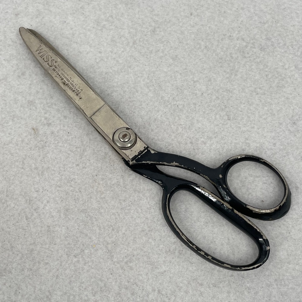 Vintage Wiss Pinking Shears Newark NJ USA Industrial Sewing Scissors 9 Inch